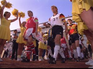 DENMARK V GERMANY PLAYERS WALK O